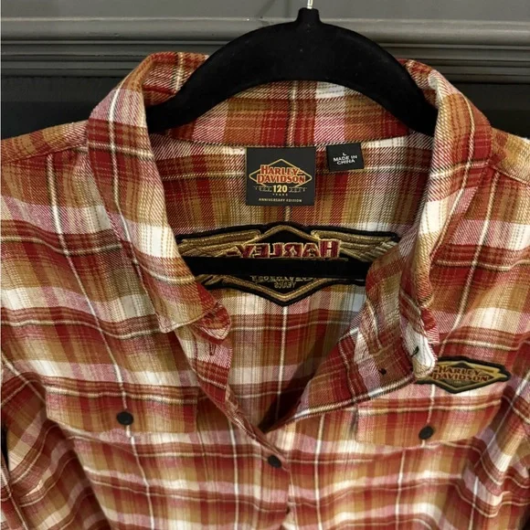 Limited edition 120th Harley Davidson anniversary women's flannel - Picture 3 of 5